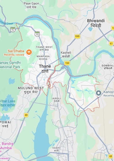 Strategic location map of may fair thane in Thane Maharashtra